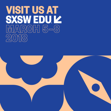 Visit us at SXSW EDU 2018. Social Media exhibitor image.