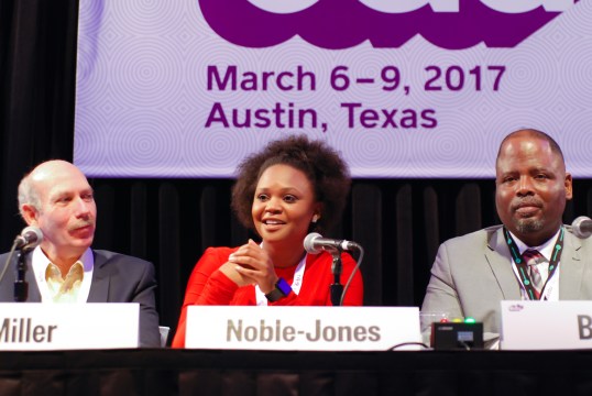 SXSW EDU 2017 PanelPicker Session - Case Study, Facing Ferguson: A News Literacy Case Study featuring Alan Miller, Brittany Noble-Jones, Callie Crossley, Steve Becton. Photo by Kara Mosher.