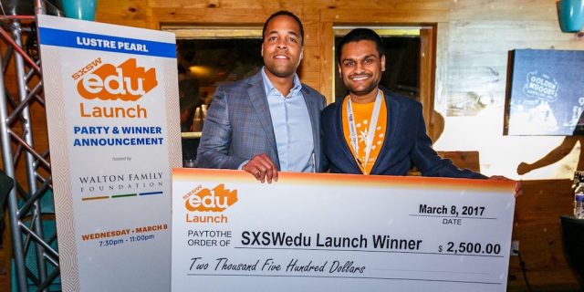 Launch Startup Competition Winner, The Whether powered by Better Weekdays, Founder & CEO, Chris Motley and Co-Founder Kunal Parbadia.
