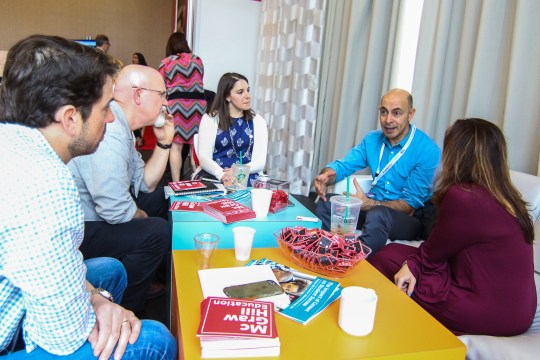 Attendees in the McGraw-Hill Education Lounge at SXSW EDU 2017.