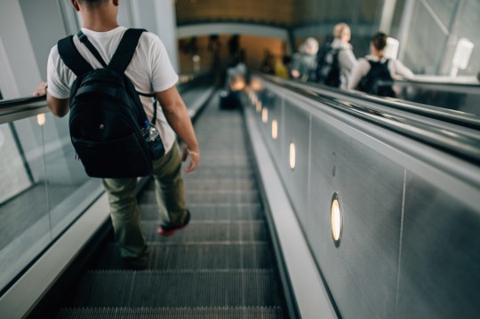 Airport Escalator Stock Image