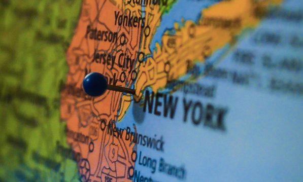 United States Map, New York.