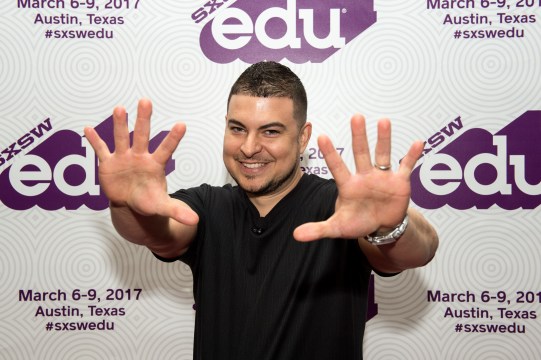 Roberto Rivera at SXSW EDU 2017 for his talk, Mindsets & Movements: Healing Self & Society. Photo by Rob Santos.