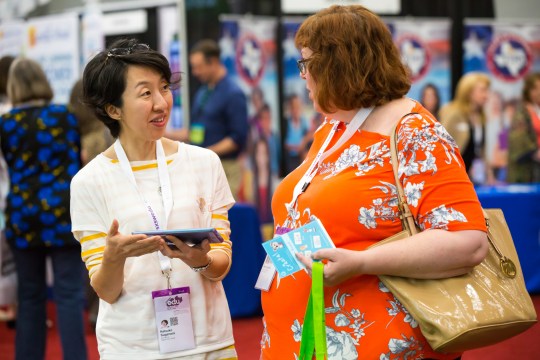 SXSW EDU 2017 Expo attendees networking.