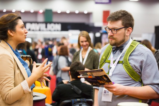 SXSW EDU 2017 Expo attendees networking.
