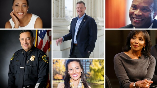 SXSW EDU 2018 Policy Forum speakers, Lecester Johnson, Scott Peters, Rahn Dorsey, Art Acevedo, Sarah Iddrissu, and Rehema Ellis.