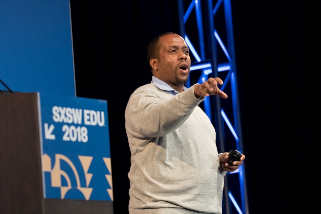 SXSW EDU 2018 Featured Speaker, Jose Luis Vilson. Photo by Steven Snow. SXSW EDU 2018 Featured Speaker, Jose Luis Vilson. Photo by Steven Snow.