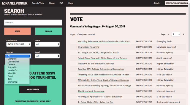 PanelPicker Voting Format