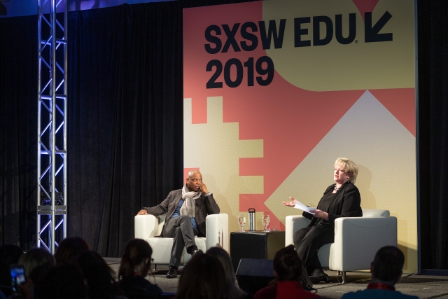 SXSW EDU 2019 Featured Session A Gift of Literacy: A Conversation with LeVar Burton and Alicia Levi. Photo by Steve Rogers. A Gift of Literacy: A Conversation with LeVar Burton and Alicia Levi. Photo by Steve Rogers.