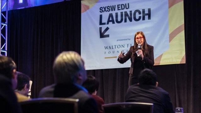 SXSW EDU 2019 Launch competition pitch. Photo by Holly Jee.