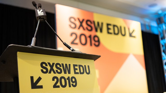 SXSW EDU 2019 Atmosphere Podium photo by Tico Mendoza
