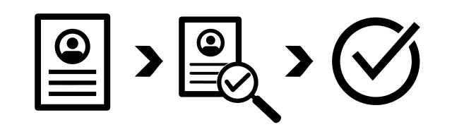 Infographic for application steps.