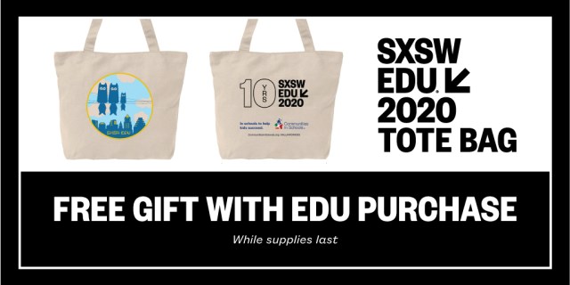 SXSW EDU tote bag