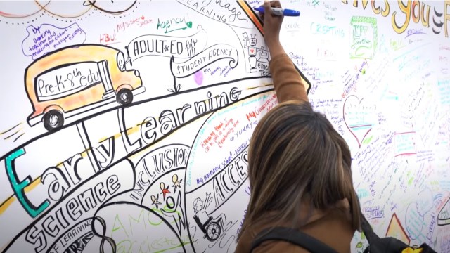 SXSW EDU coloring wall.