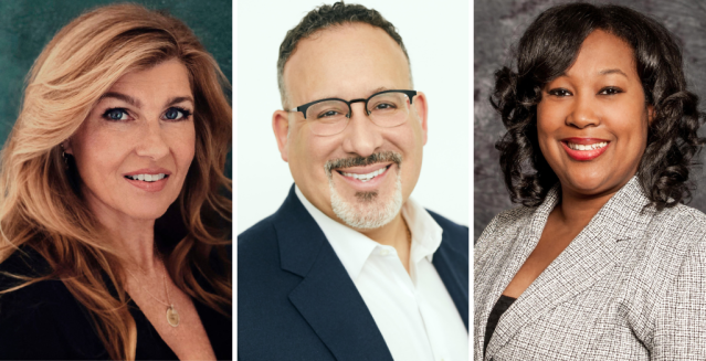 Connie Britton, Secretary Miguel Cardona, and Dr. Tinisha Parker