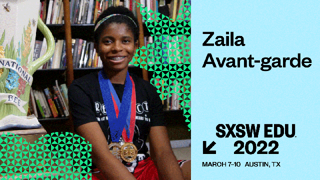 SXSW EDU 2022 Featured Speakers Zaila Avant-garde, Dr. J. Michael Durnil, Emily Oster, Alan Gershenfeld, and Alex McDowell