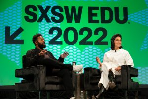 Priya Parker & Baratunde Thurston. Photo by Steve Rogers