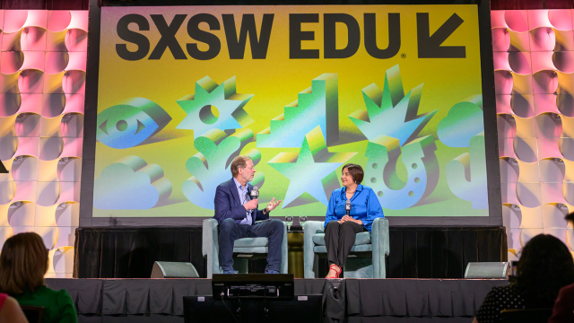 Looking Back Moving Forward A Conversation - SXSW EDU 2025 - Photo by Chris Saucedo Looking Back Moving Forward A Conversation - SXSW EDU 2025 - Photo by Chris Saucedo