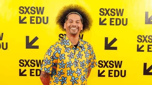You Belong in Libraries Step and Repeat - SXSW EDU 2025 - Photo by Andy Wenstrand